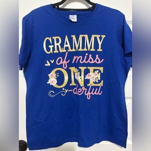 NWOT Royal Blue Grandma T-Shirt